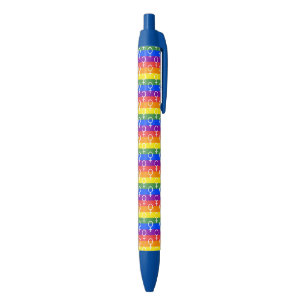 Vrouw Symbool regenboogpatroon Blauwe Inkt Pen