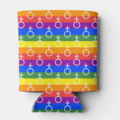 Vrouw Symbool regenboogpatroon Blikjeskoeler (Achterkant)