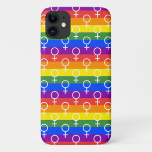 Vrouw Symbool regenboogpatroon Case-Mate iPhone Case