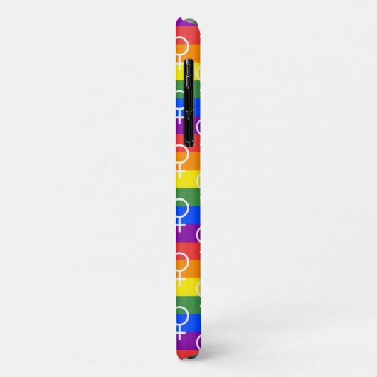 Vrouw Symbool regenboogpatroon Case-Mate iPhone Case (Achterkant/links)