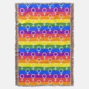 Vrouw Symbool regenboogpatroon Deken