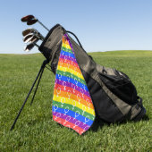 Vrouw Symbool regenboogpatroon Golfhanddoek (Groen)