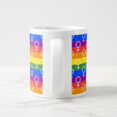 Vrouw Symbool regenboogpatroon Grote Koffiekop (Achterkant)