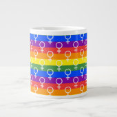 Vrouw Symbool regenboogpatroon Grote Koffiekop (Voorkant)