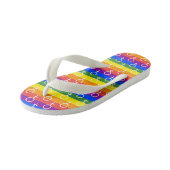 Vrouw Symbool regenboogpatroon Kinder Teenslippers (Schuin)
