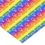 Vrouw Symbool regenboogpatroon Korte Tafelloper (Hoek)