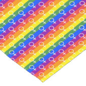 Vrouw Symbool regenboogpatroon Korte Tafelloper (Hoek)