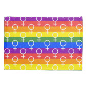 Vrouw Symbool regenboogpatroon Kussensloop (Achterkant-Links)