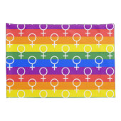 Vrouw Symbool regenboogpatroon Kussensloop (Achterkant-Rechts)