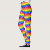 Vrouw Symbool regenboogpatroon Leggings (Links)