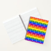 Vrouw Symbool regenboogpatroon Notitieboek (Binnen)