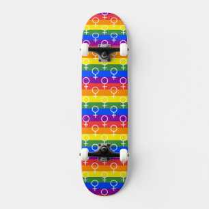 Vrouw Symbool regenboogpatroon Persoonlijk Skateboard