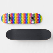 Vrouw Symbool regenboogpatroon Persoonlijk Skateboard (Horizontaal)