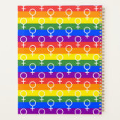 Vrouw Symbool regenboogpatroon Planner (Achterkant)