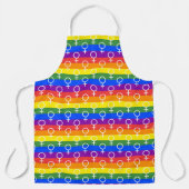 Vrouw Symbool regenboogpatroon Schort (Voorkant)