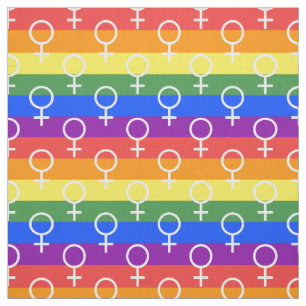Vrouw Symbool regenboogpatroon Stof