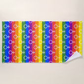 Vrouw Symbool regenboogpatroon Strandlaken (Voorkant)