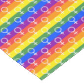 Vrouw Symbool regenboogpatroon Tafelkleed (Gekanteld)