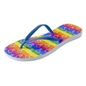 Vrouw Symbool regenboogpatroon Teenslippers (Schuin)