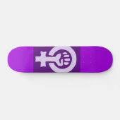 Vrouw Symbool Skateboard (Horizontaal)