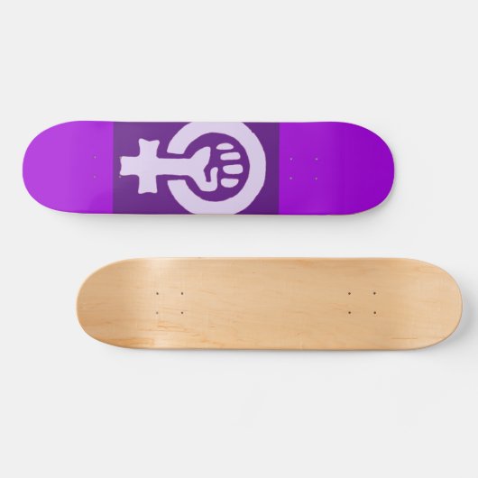 Vrouw Symbool Skateboard (Horizontaal)