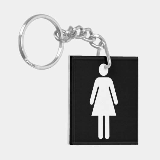 Vrouw Symbool Sleutelhanger (Voorkant Links)