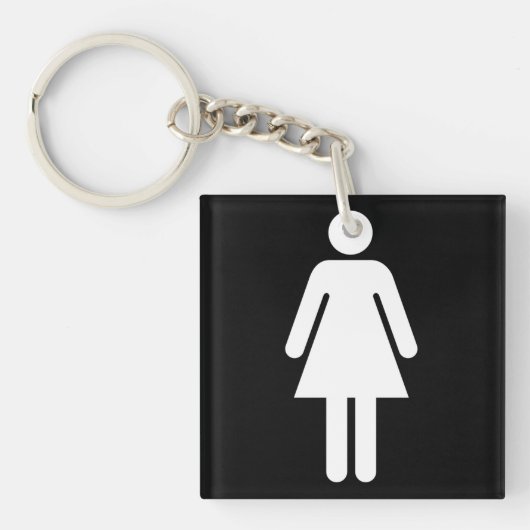 Vrouw Symbool Sleutelhanger (Voorkant)