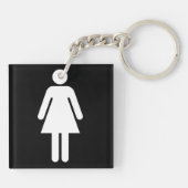 Vrouw Symbool Sleutelhanger (Achterkant)
