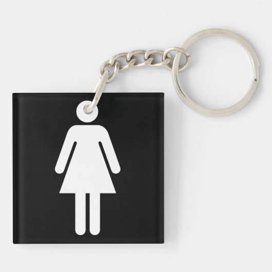 Vrouw Symbool Sleutelhanger (Achterkant)