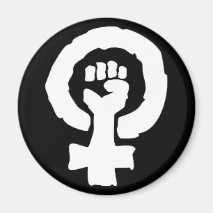Vrouw symbool solidariteit hand magneet