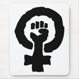 Vrouw symbool solidariteit hand muismat