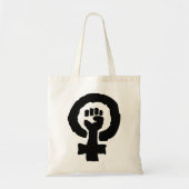 Vrouw symbool solidariteit hand tote bag (Voorkant)
