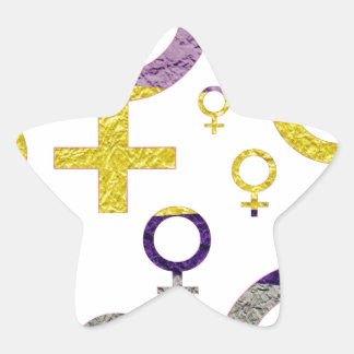 Vrouw-symboolpatroon Ster Sticker