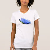 Vrouw T-shirt met Blue Water Lily (Voorkant)