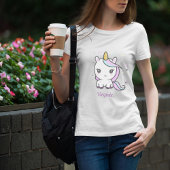 Vrouw T-Shirt met een Cute Unicorn