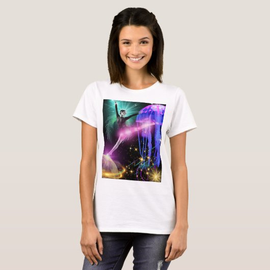 Vrouw T-shirt met Magic Jellyfish (Voorkant volledig)