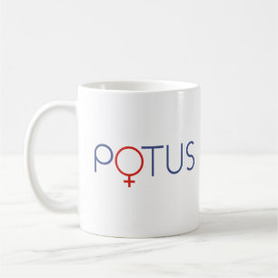 Vrouw, T-shirt, mevrouw President, vrouw Koffiemok