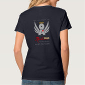 Vrouw T-shirt Navy RushCamp voor haar nek! 2019 (Achterkant)