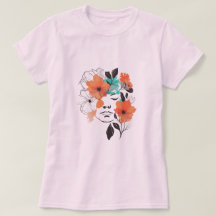 Vrouw T-shirt voor bloemenonderzoek