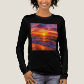 vrouw t shirt zonsondergang ontwerp (Voorkant)
