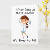 **VROUW TANDARTS GAAT MET PENSIOEN** GENIET VAN HE KAART (Gele Bloem)