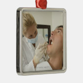Vrouw tandheelkundige man metalen ornament (Rechts)