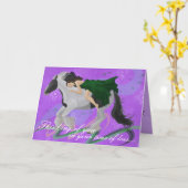 Vrouw te paard Sympathy Card Kaart (Gele Bloem)