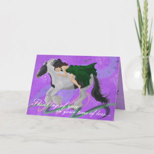 Vrouw te paard Sympathy Card Kaart