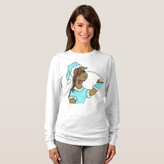 Vrouw "Team Sufganiyot" Hanukkah Kayla T-shirt (Voorkant volledig)