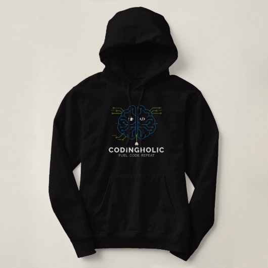 Vrouw Tech Brain Circuit Coderingsgrafiek Hoodie (Design voorkant)