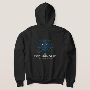 Vrouw Tech Brain Circuit Coderingsgrafiek Voor Cod Hoodie