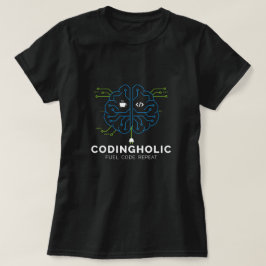 Vrouw Tech Brein Codeer Programmeur T-shirt