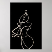Vrouw tekenen. Line Art Poster (Voorkant)