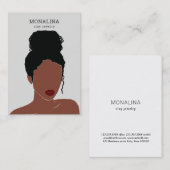 Vrouw Tekening | Moderne sierjuwelenvertoning Visitekaartje (Voorkant / Achterkant)